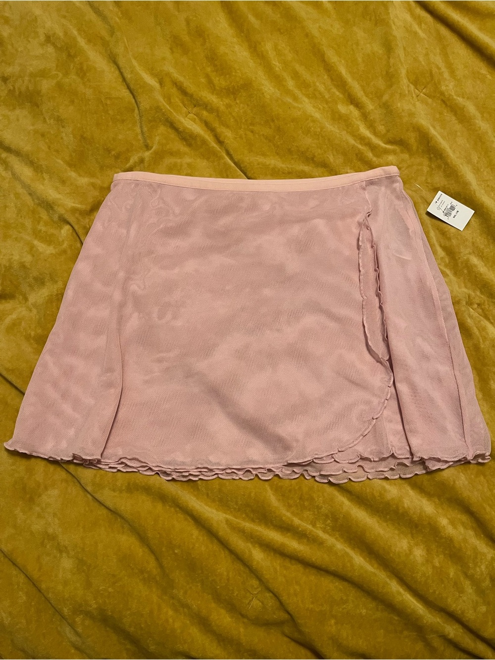 Old Navy Pink Scalloped Ballet Wrap-Style Skirt